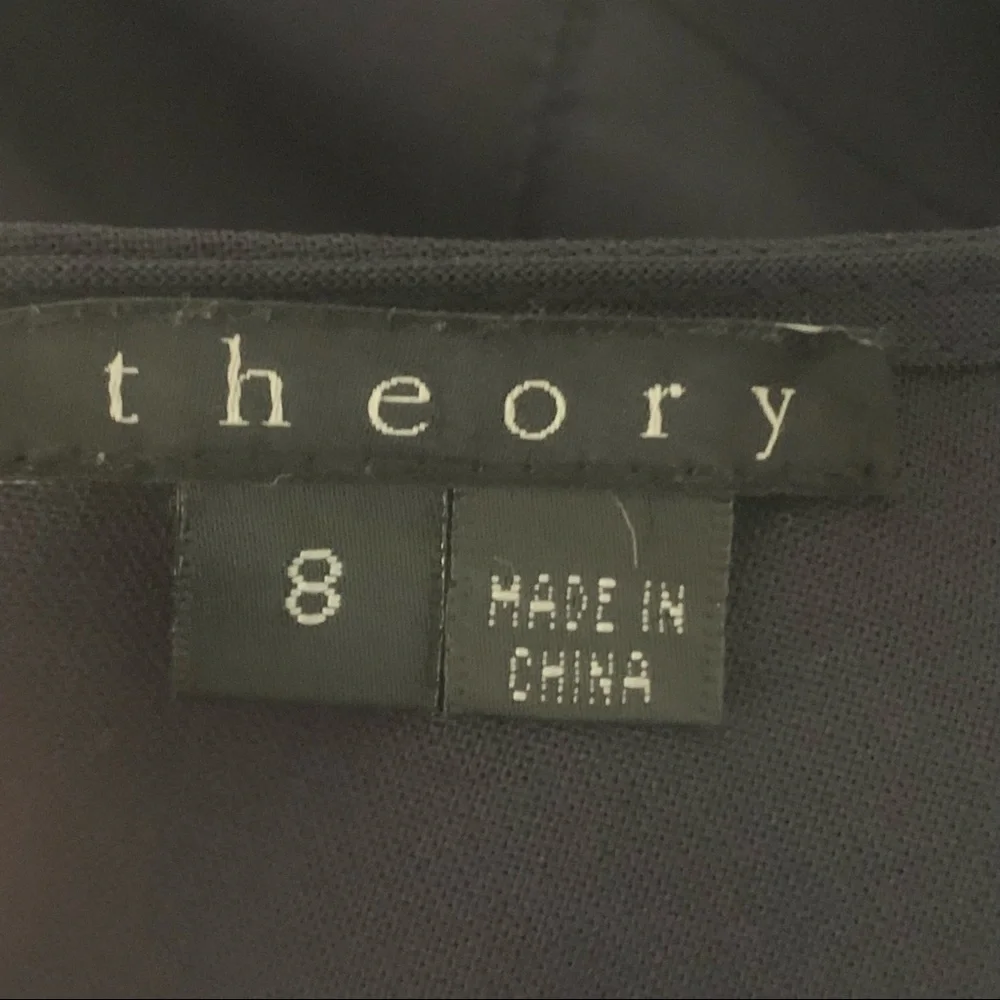 THEORY Kale B V-Neck Sheath Dress Wool Blend Midi Navy Blue Style 7011610R - Picture 2 of 16